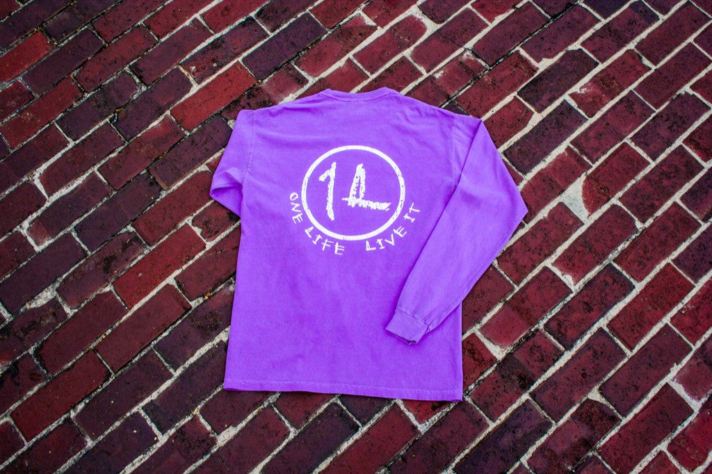 Violet Long Sleeve Original Logo Tee