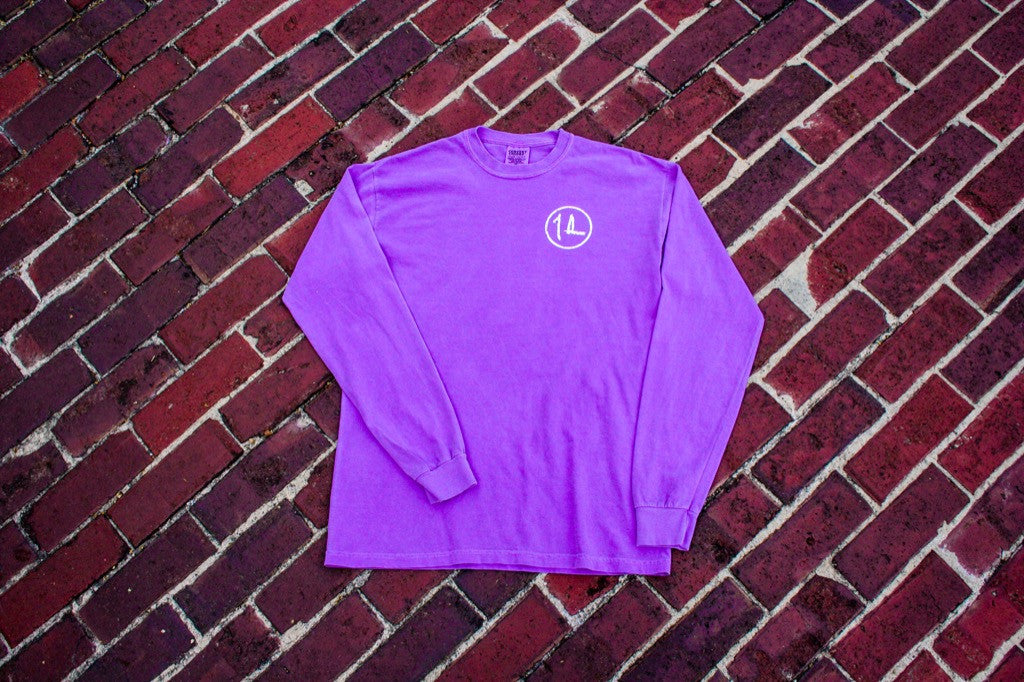 Violet Long Sleeve Original Logo Tee