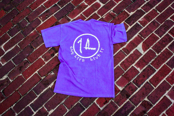 Violet Short Sleeve Original Logo Tee