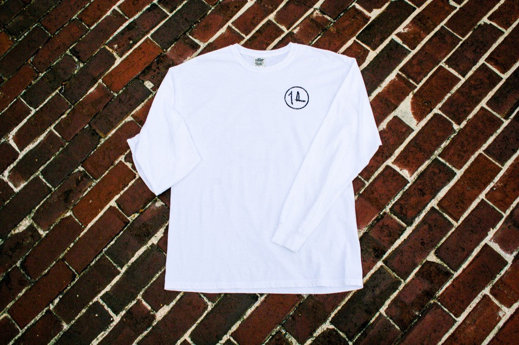 White Long Sleeve Original Logo Tee