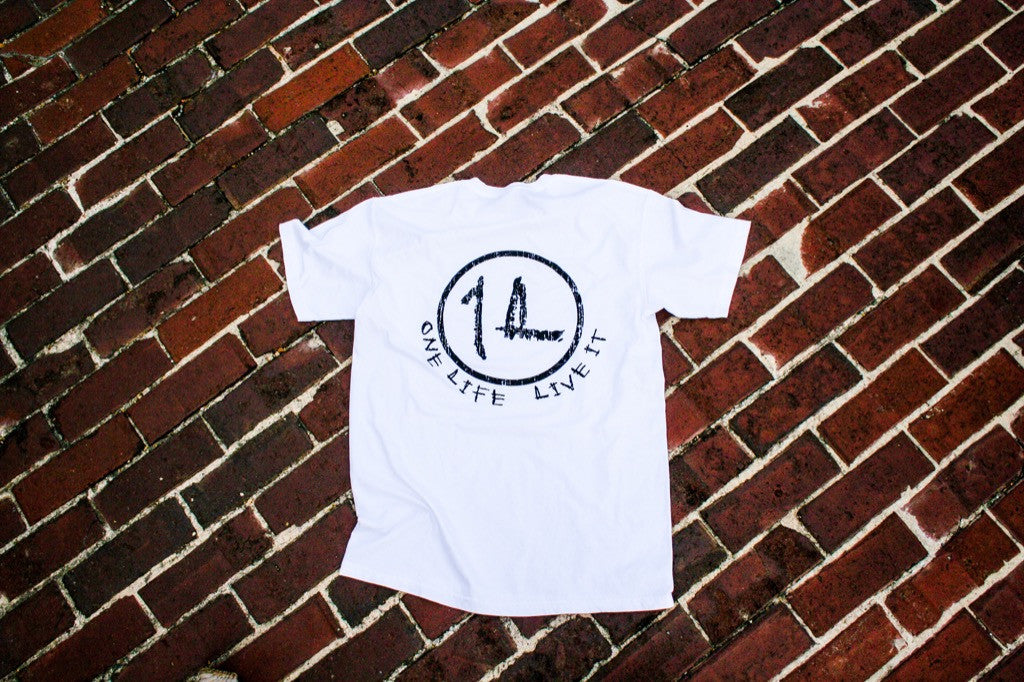 White/Black Short Sleeve Original Logo Tee