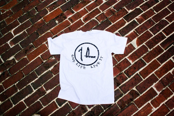 White/Black Short Sleeve Original Logo Tee