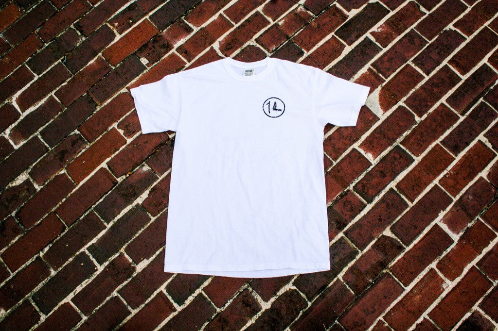 White/Black Short Sleeve Original Logo Tee